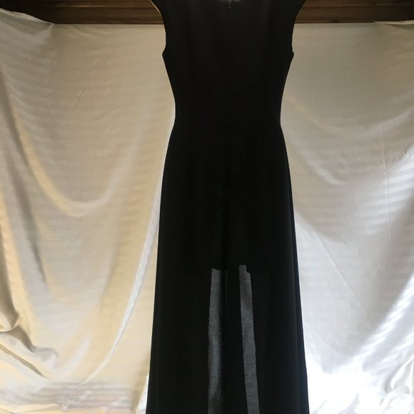 Joseph Ribkoff Women's Black Designer Dress High Low Size 6 Formal Vintage Grad - Picture 9 of 15